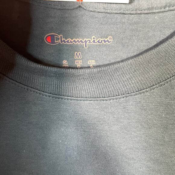 Champion Men's Graphic Jersey Script logo T-Shirt Aqua, Medium - Picture 6 of 7